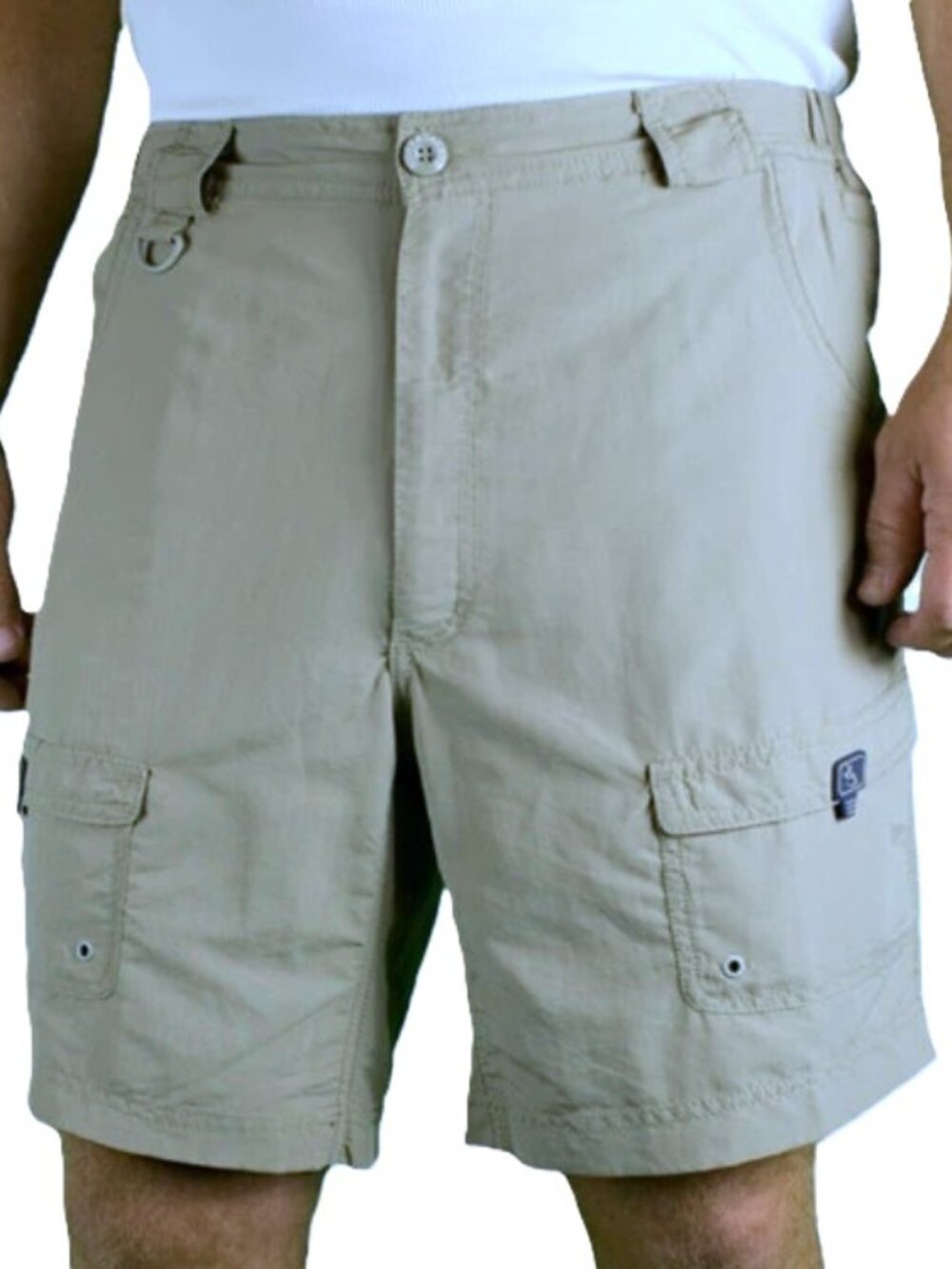 Men's Hook & Tackle Shorts Multi-Pocket Fish Swim Canoe Barrier Reef Tan NWT 44w